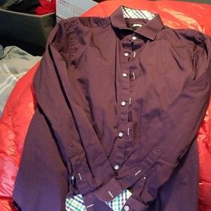 Purple button down shirt